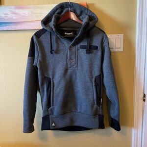 Amabilis Men's Gray Responder Polartec Tactical Hooded Pullover Jacket Mens S